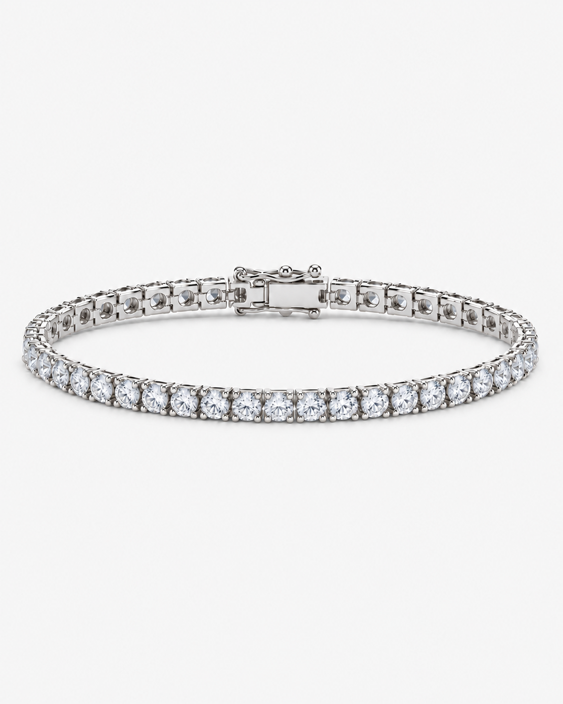TENNIS ARMBAND LYX - SILVER (4MM)