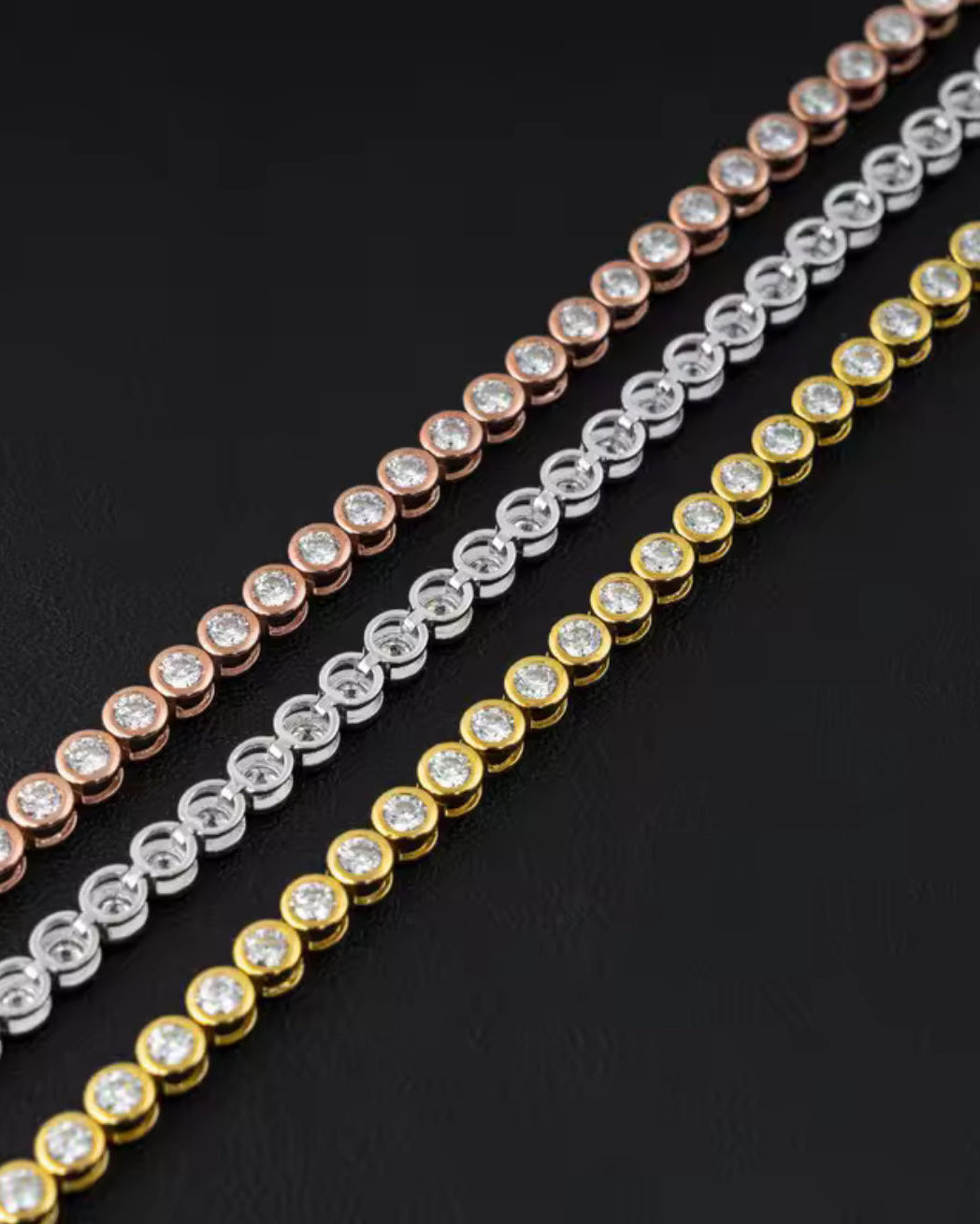 TENNIS PERLA HALSBAND MOISSANITE S925 - SILVER (Specialbeställning)