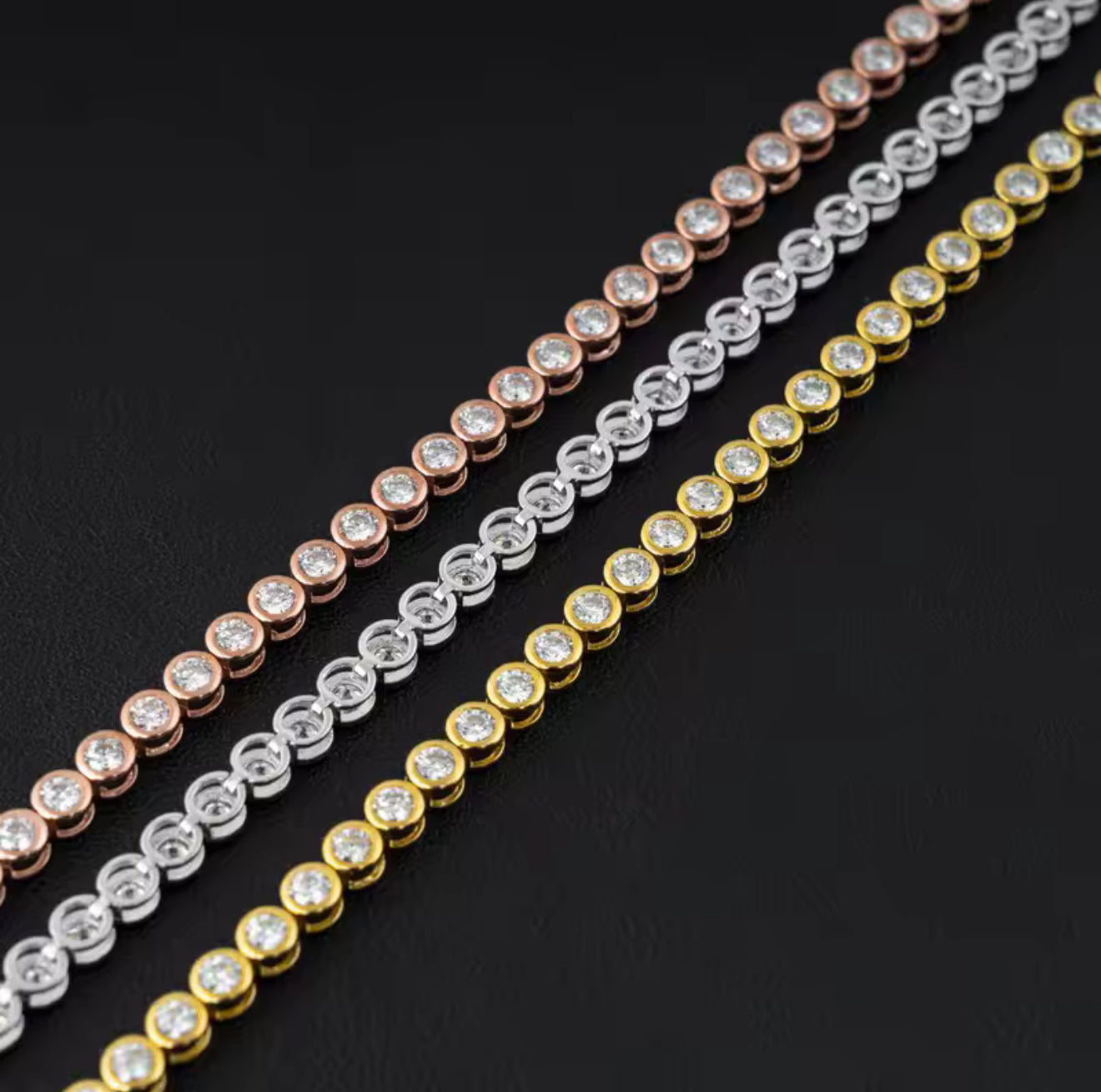 TENNIS PERLA HALSBAND MOISSANITE S925 - SILVER