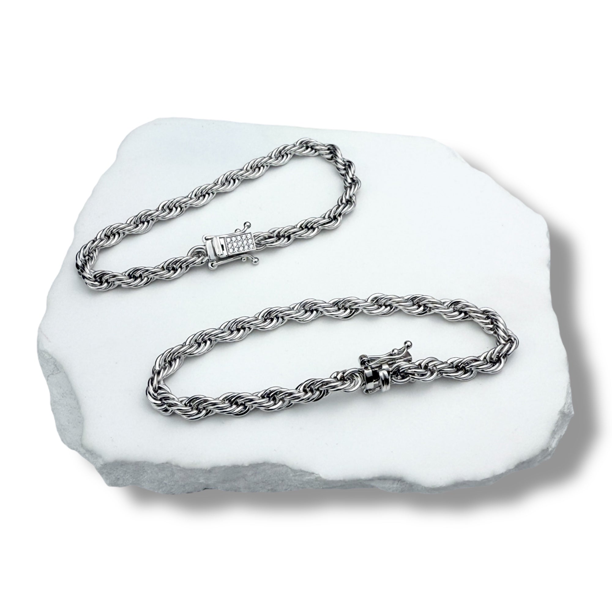 ARMBAND STHLM LYX - SILVER (6MM)