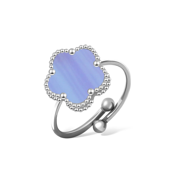 RING FIORI - SILVER/LILA