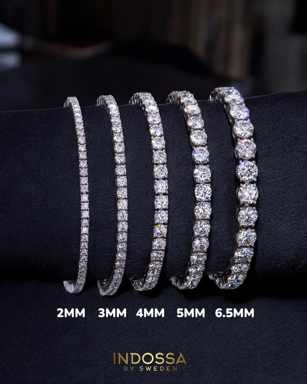 TENNIS ARMBAND MOISSANITE S925 - GULD (Specialbeställning)