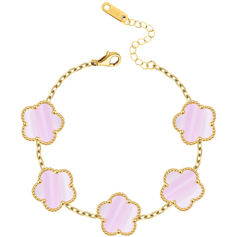 FIORI ARMBAND - GULD/ROSA