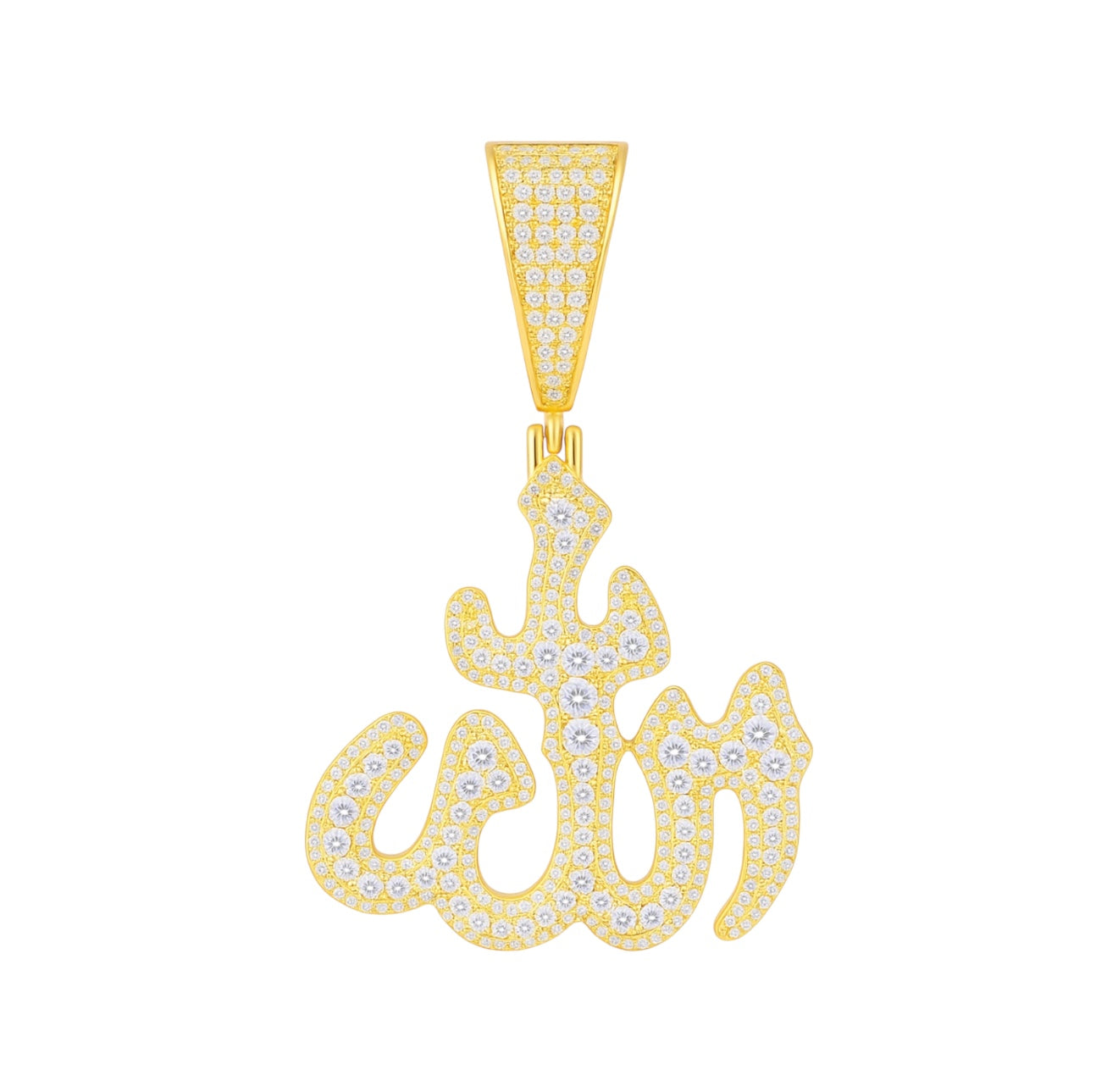 HÄNGSMYCKE DIAMANT ALLAH MOISSANITE S925 - GULD