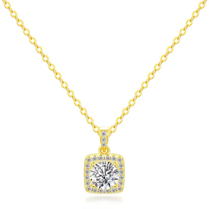 IZABEL HALSBAND MOISSANITE S925 - GULD