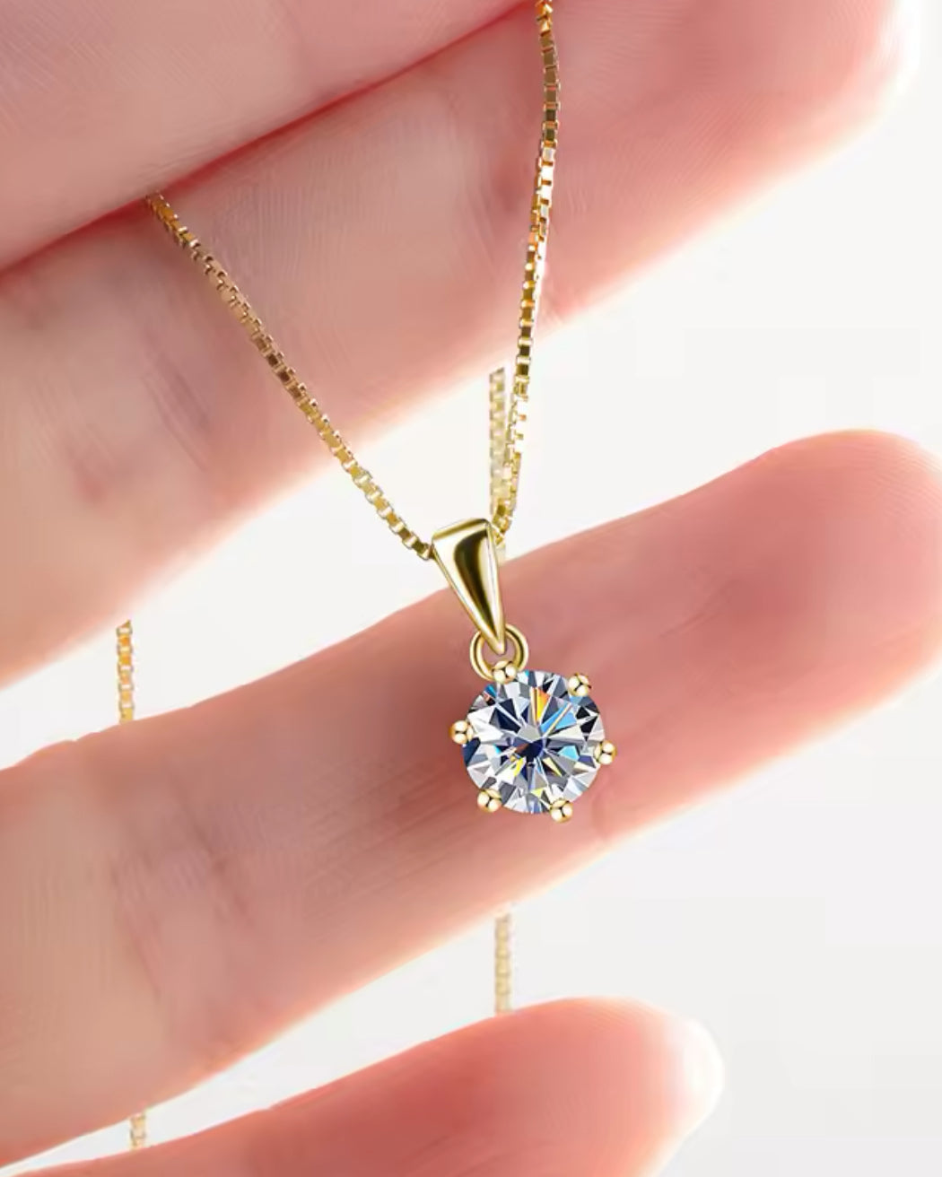 DIAMANT HALSBAND MOISSANITE S925 - GULD