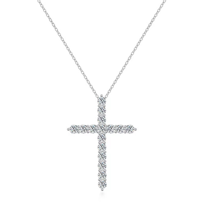 BARI DIAMANT KORS HALSBAND MOISSANITE S925 - SILVER