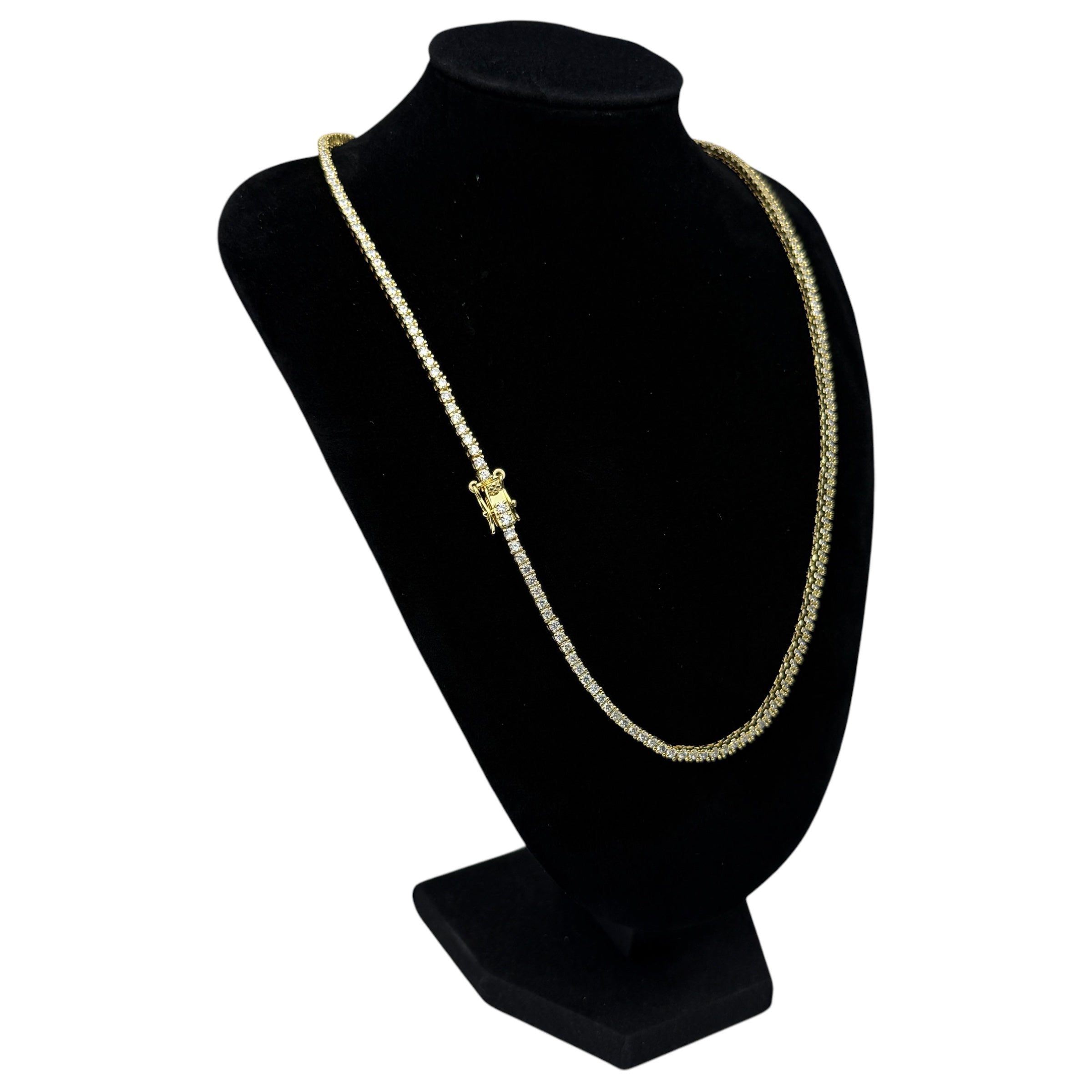 TENNIS HALSBAND LYX - GULD (2MM)