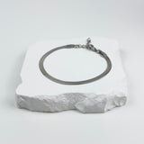 ARMBAND HERRINGBONE - SILVER (4MM)