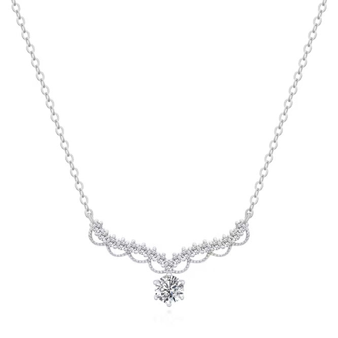 QUEEN HALSBAND MOISSANITE S925 - SILVER