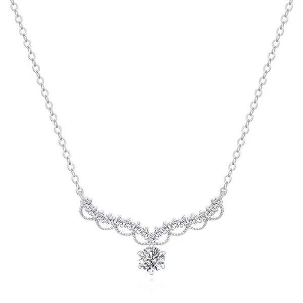 QUEEN HALSBAND MOISSANITE S925 - SILVER