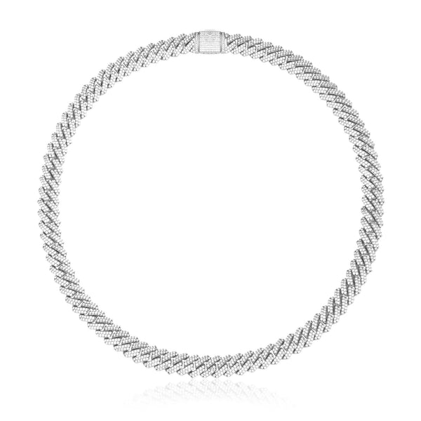 CUBAN ICE LYX HALSBAND - SILVER (14MM)