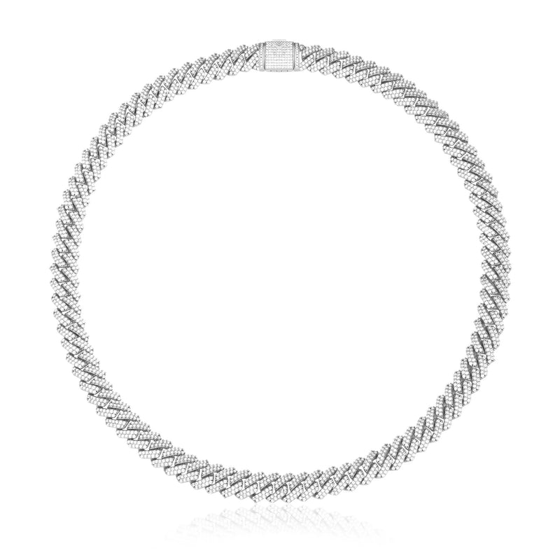 CUBAN ICE LYX HALSBAND - SILVER (14MM)