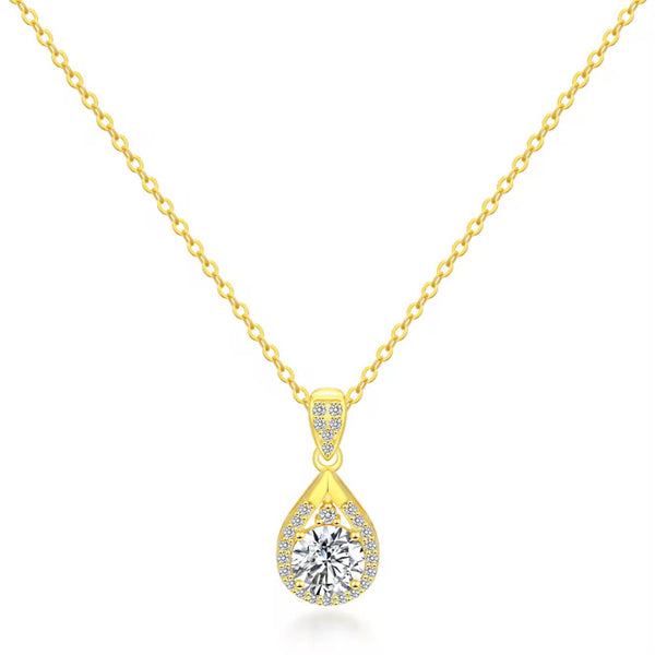 DROP DIAMOND HALSBAND MOISSANITE S925 - GULD