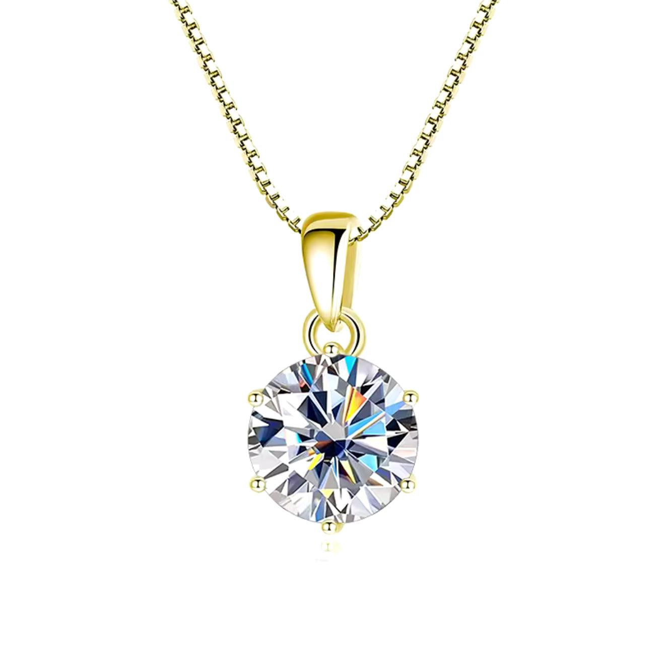 DIAMANT HALSBAND MOISSANITE S925 - GULD