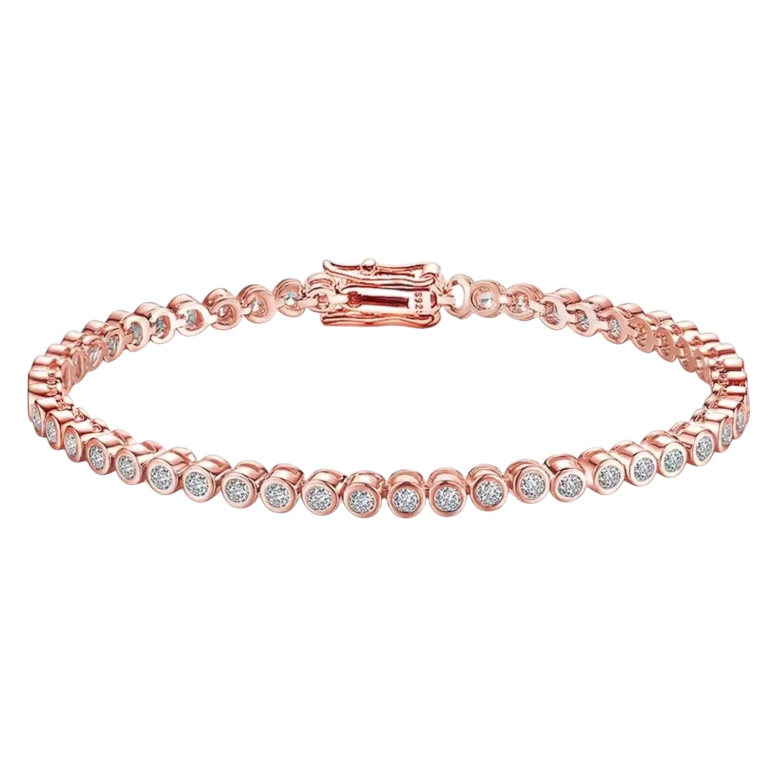 TENNIS PERLA ARMBAND MOISSANITE S925 - ROSÈGULD