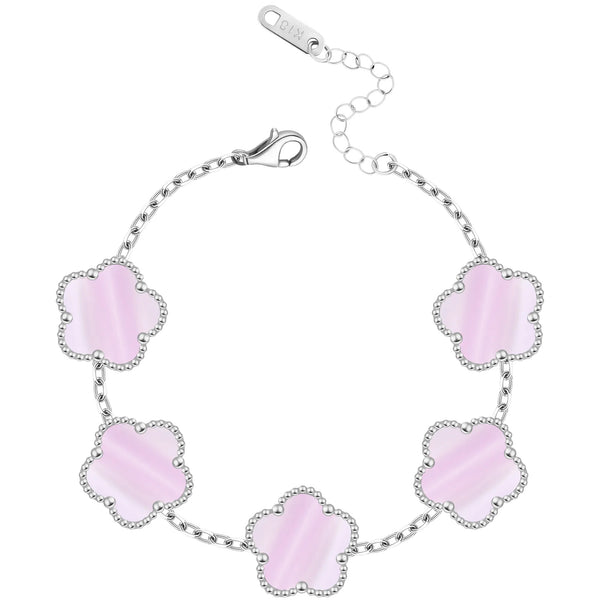 FIORI ARMBAND - SILVER/ROSA