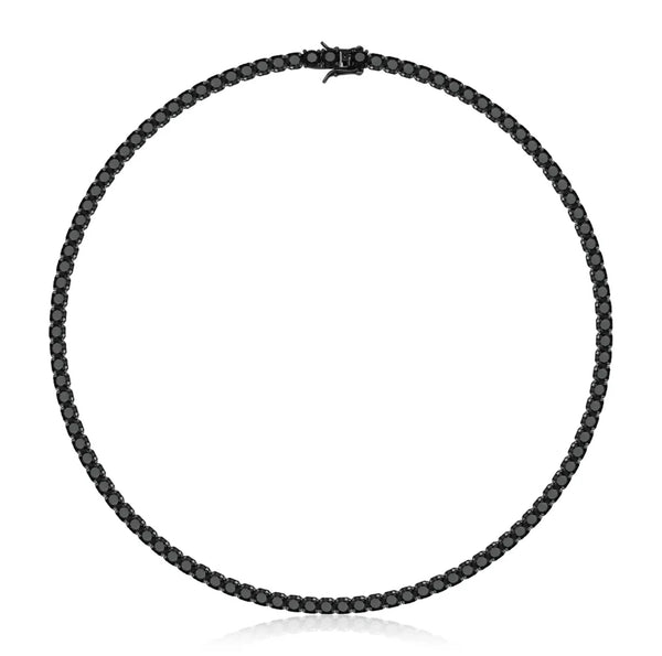 TENNIS HALSBAND LYX - SVART (5MM)