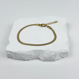 ARMBAND HERRINGBONE - GULD (3MM)