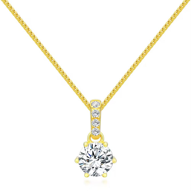 DIAMANT V2 HALSBAND MOISSANITE S925 - GULD