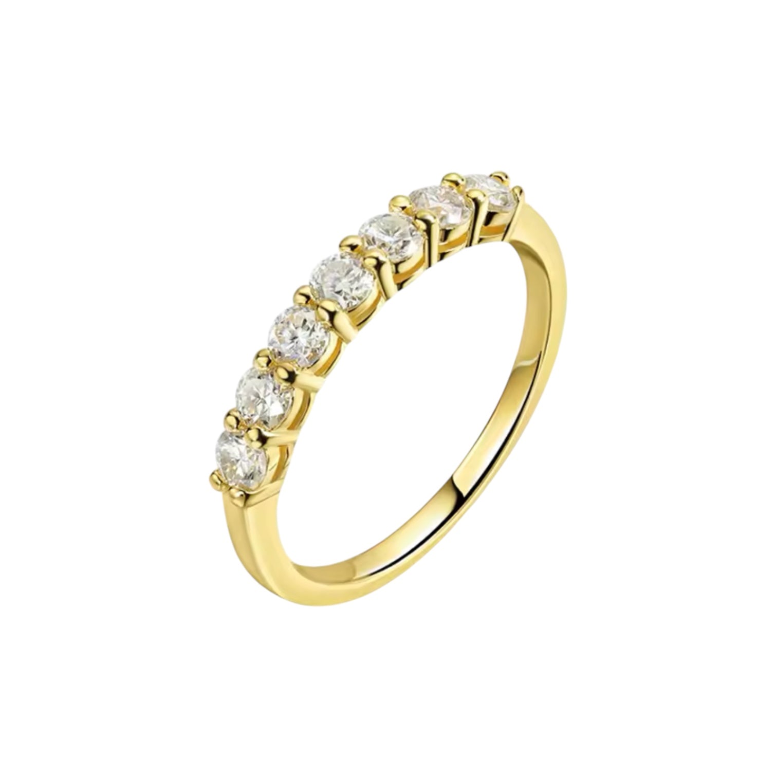 RING MED MOISSANITE DIAMANTER S925 - GULD