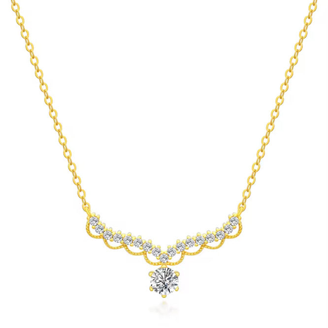 QUEEN HALSBAND MOISSANITE S925 - GULD