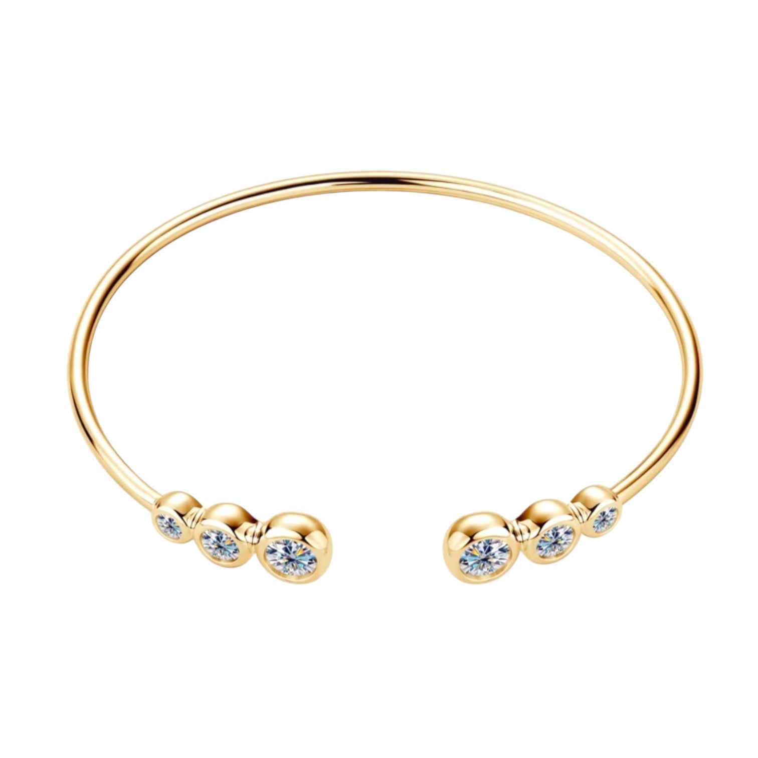 DIAMANT ARMBAND MOISSANITE S925 - GULD