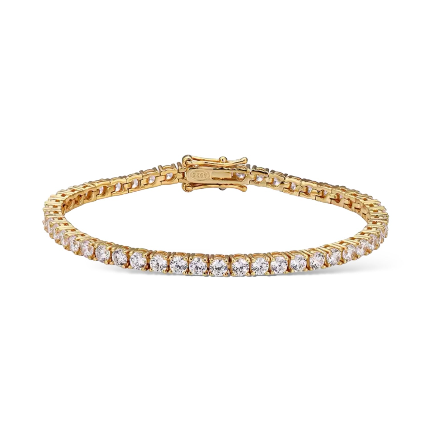 TENNIS ARMBAND MOISSANITE S925 - GULD