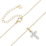 DIAMANT KORS HALSBAND MOISSANITE S925 - GULD