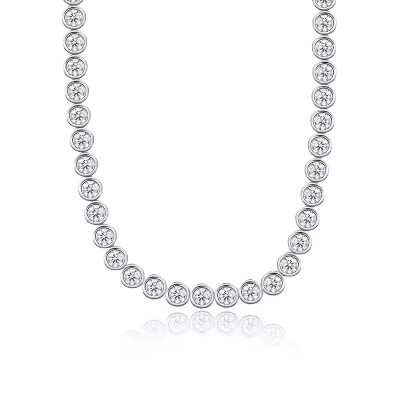 TENNIS PERLA HALSBAND MOISSANITE S925 - SILVER