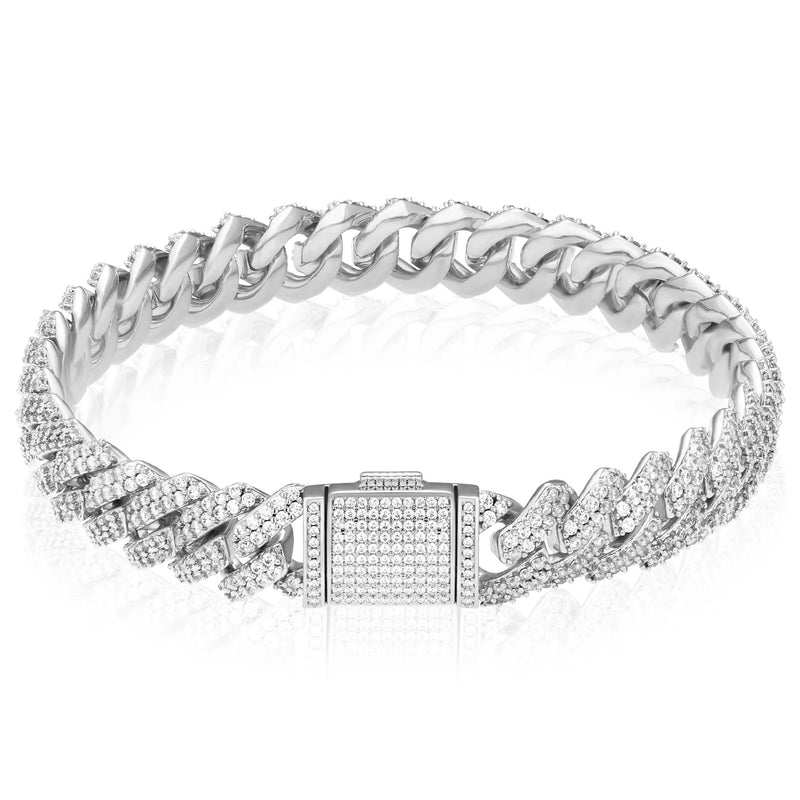 CUBAN ICE LYX ARMBAND - SILVER (10MM)