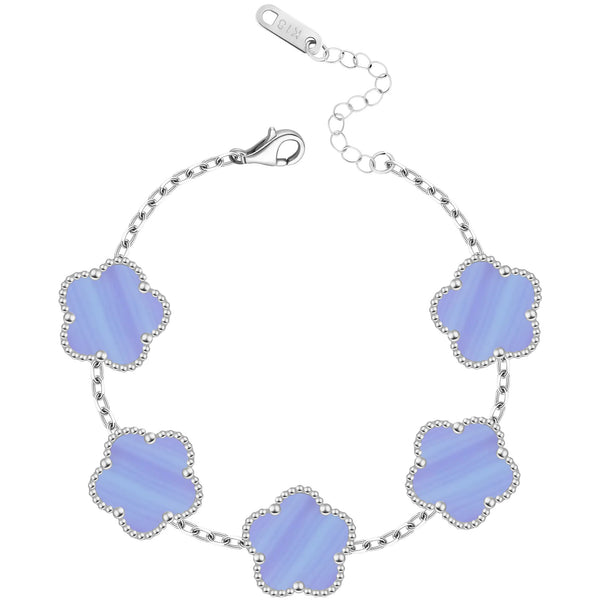 FIORI ARMBAND - SILVER/LILA