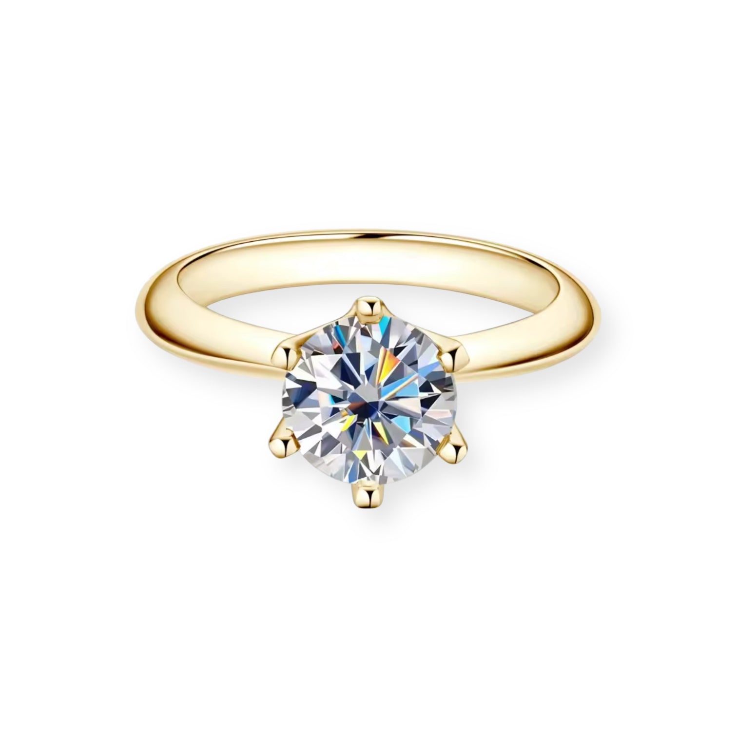 DIAMANT RING MOISSANITE S925 - GULD