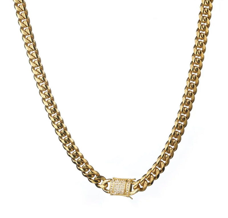 CUBAN HALSBAND LYX - GULD (6MM)