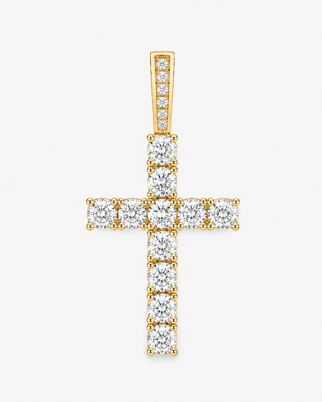 HÄNGSMYCKE KORS MOISSANITE S925 - GULD