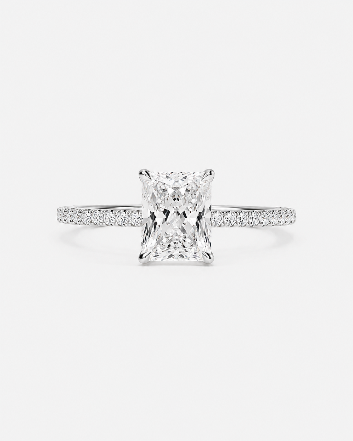 DIAMANT RING RADIANT MOISSANITE S925 - SILVER