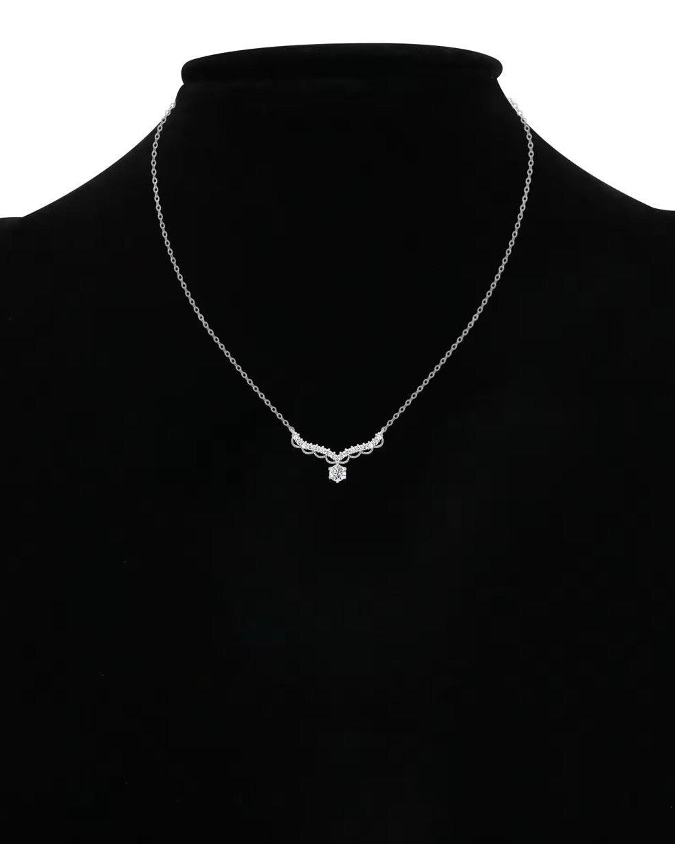 QUEEN HALSBAND MOISSANITE S925 - SILVER