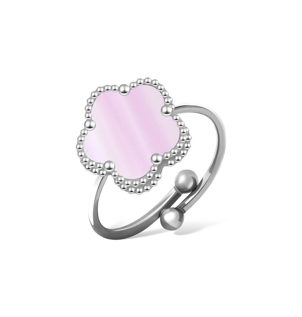 RING FIORI - SILVER/ROSA