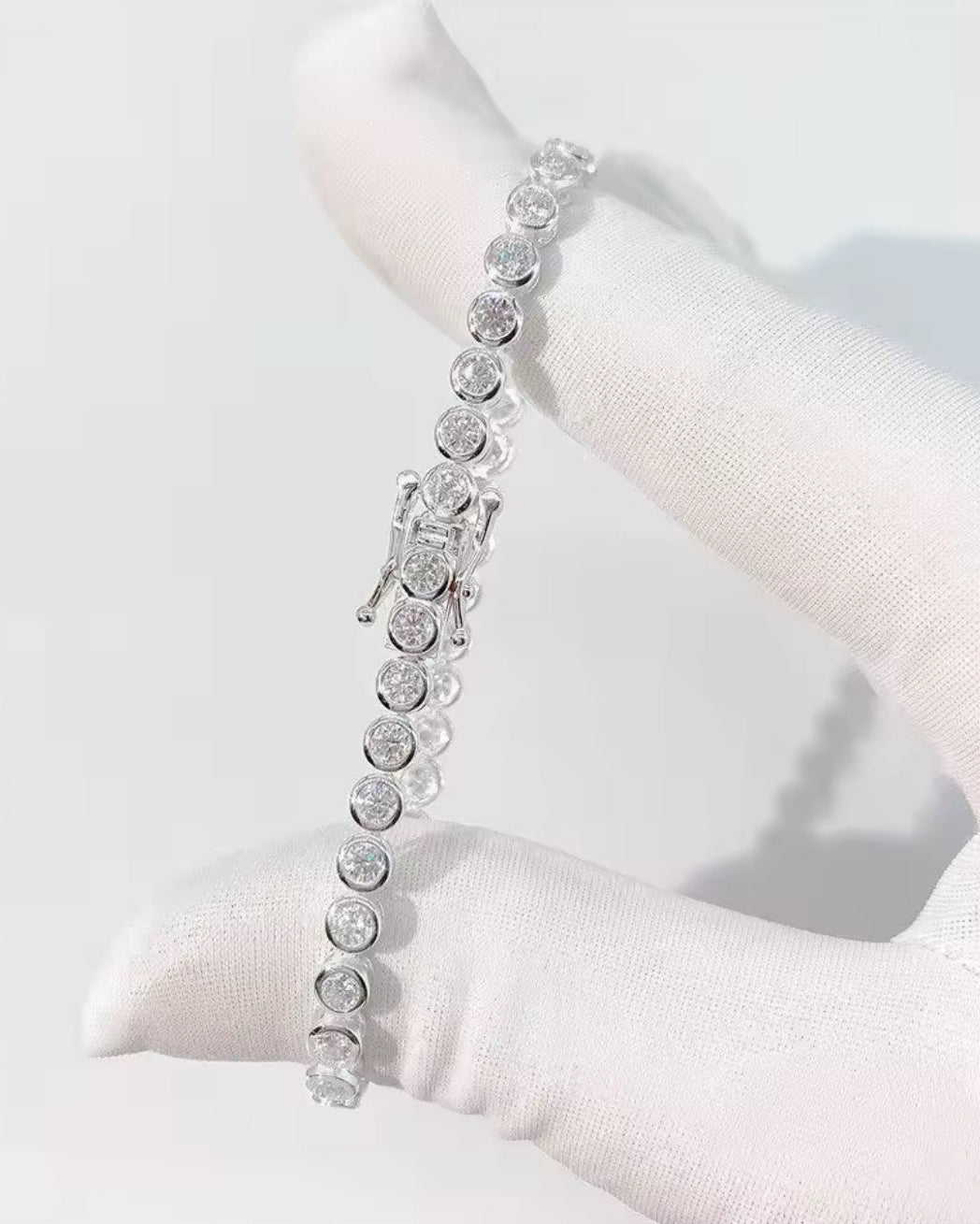 TENNIS PERLA ARMBAND MOISSANITE S925 - SILVER (Specialbeställning)