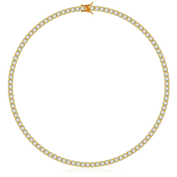 TENNIS HALSBAND LYX - GULD (4MM)