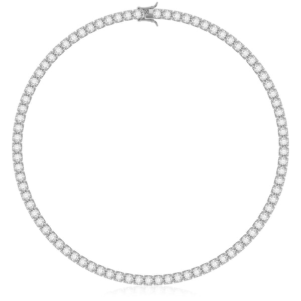 TENNIS HALSBAND LYX - SILVER (5MM)