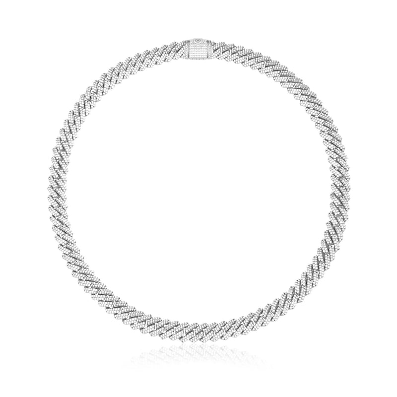 CUBAN ICE LYX HALSBAND - SILVER (10MM)