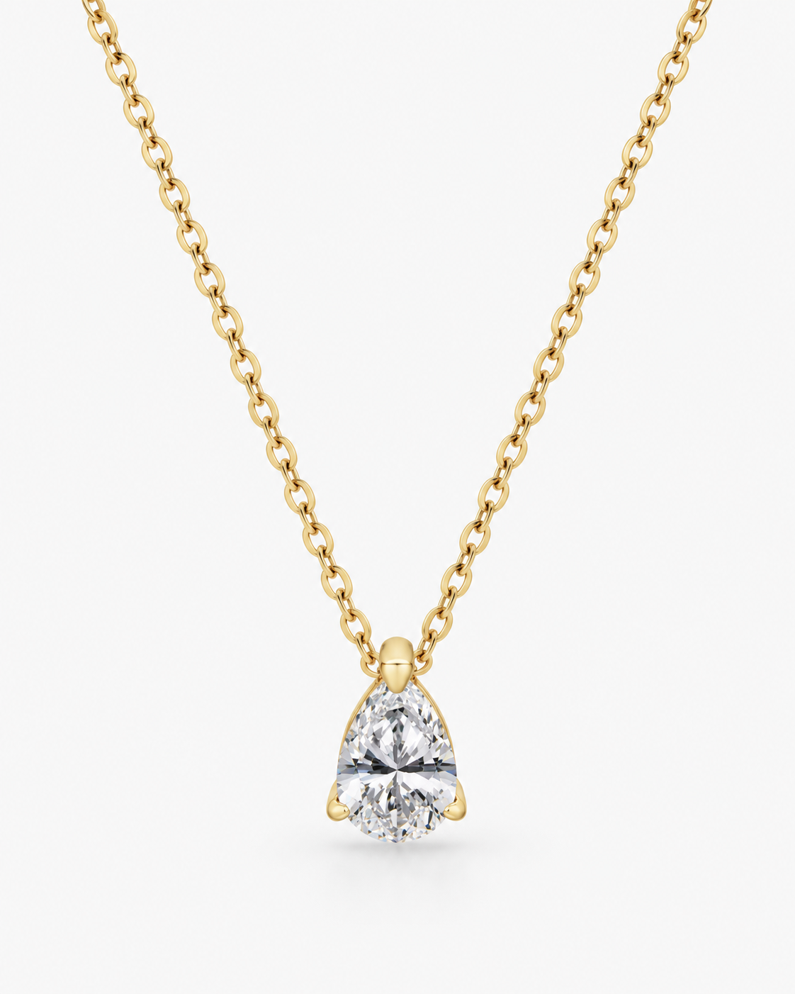 PEAR DIAMANT HALSBAND MOISSANITE S925 - GULD