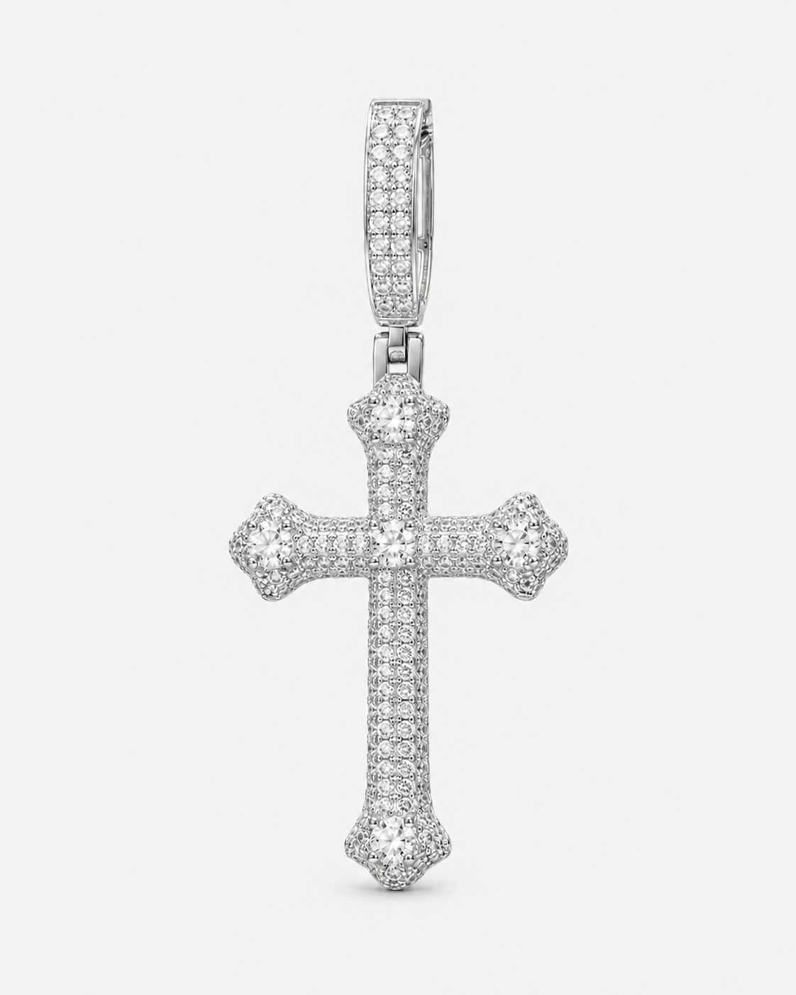 HÄNGSMYCKE DIAMANT KORS MOISSANITE S925 - SILVER