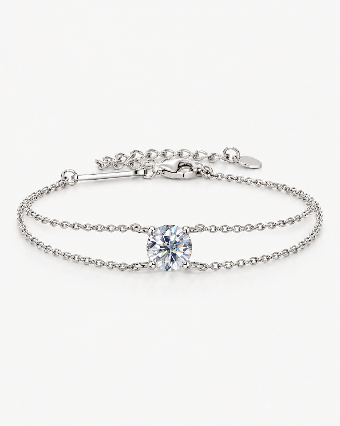 SINGEL DIAMANT ARMBAND MOISSANITE S925 - SILVER