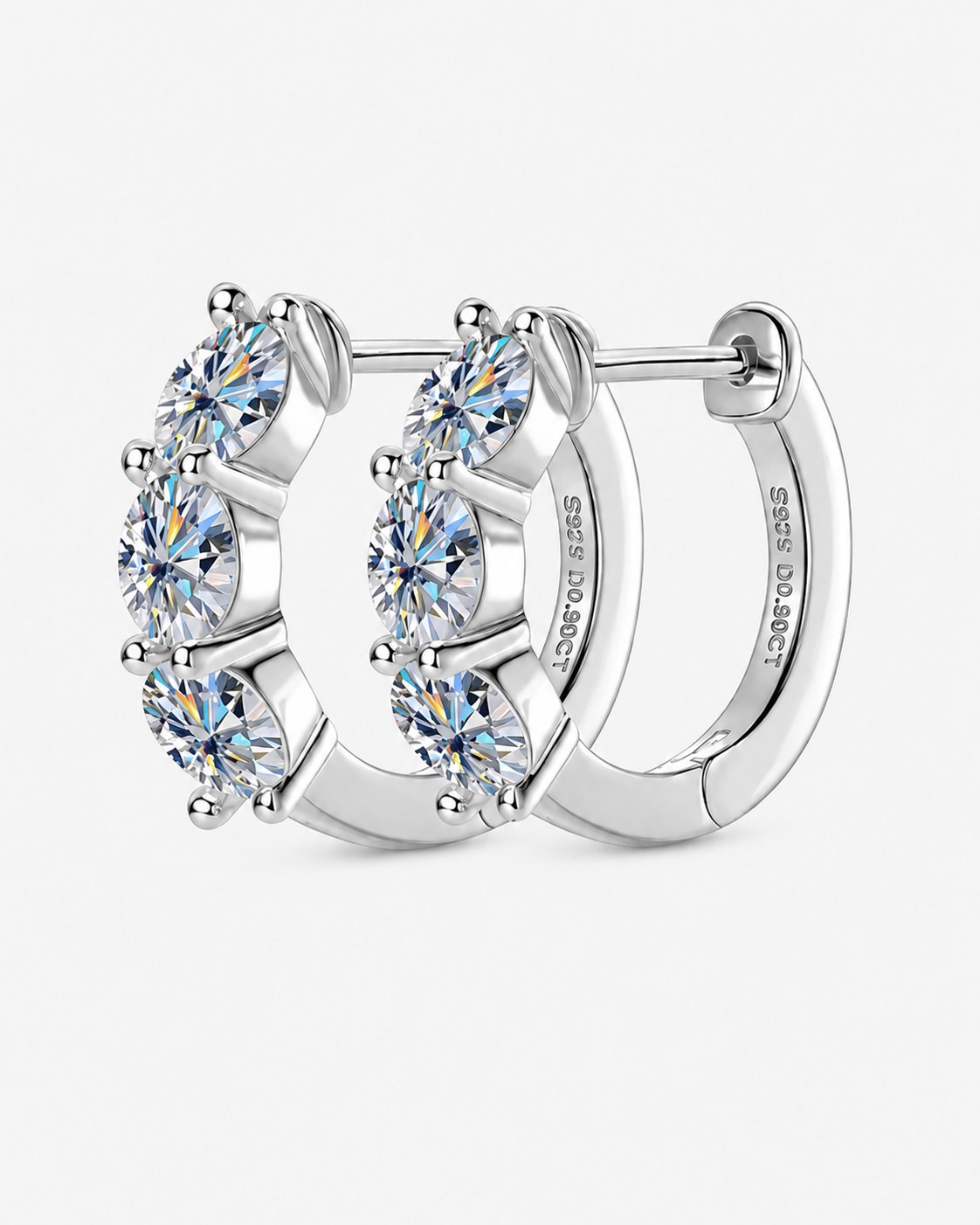 ÖRHÄNGEN LUSSO MOISSANITE S925 - SILVER