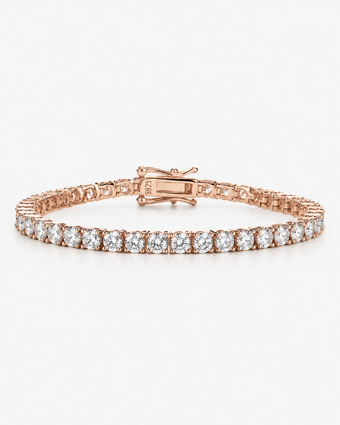 TENNIS ARMBAND MOISSANITE S925 - ROSÉGULD (Specialbeställning)