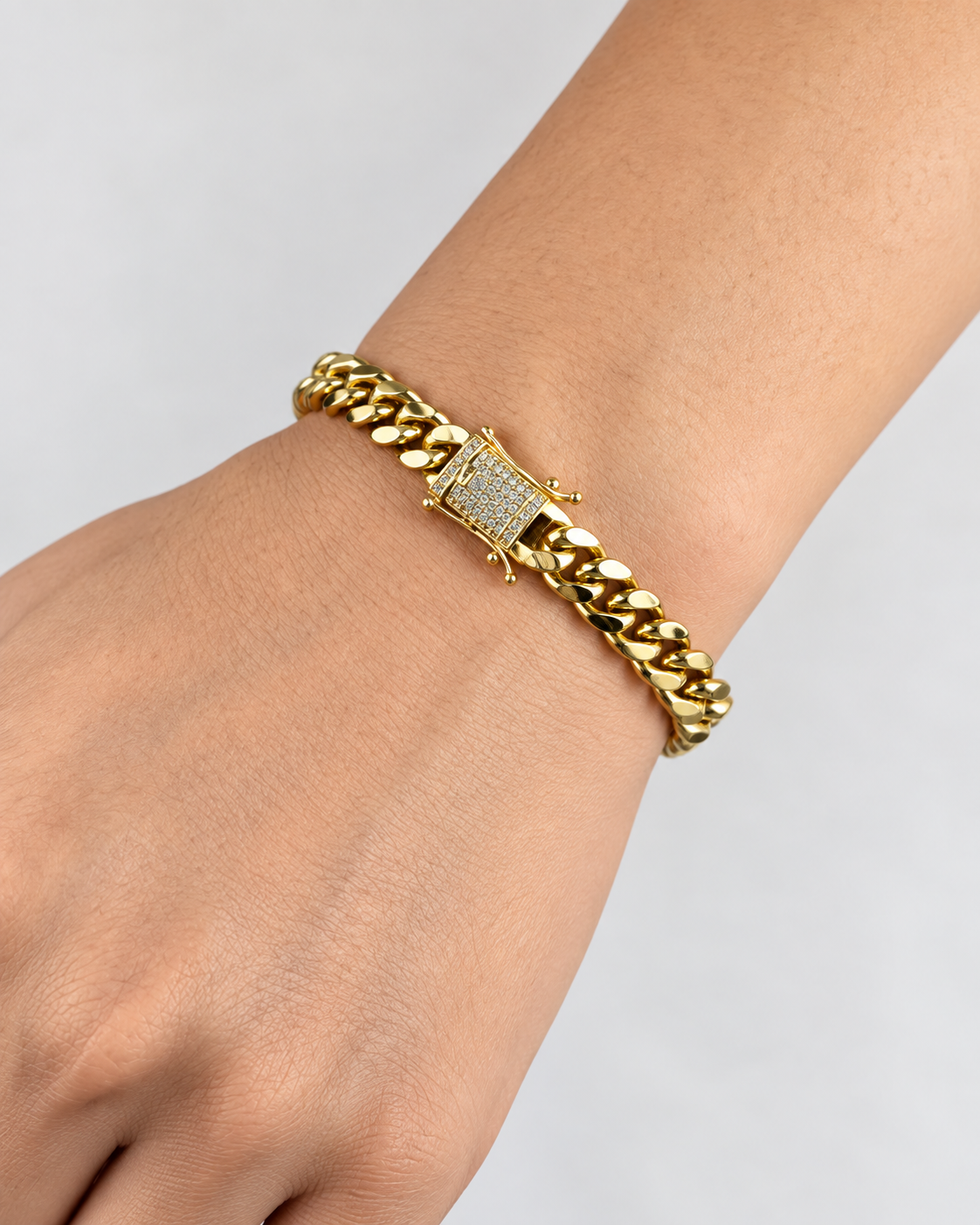 CUBAN ARMBAND LYX - GULD (8MM)