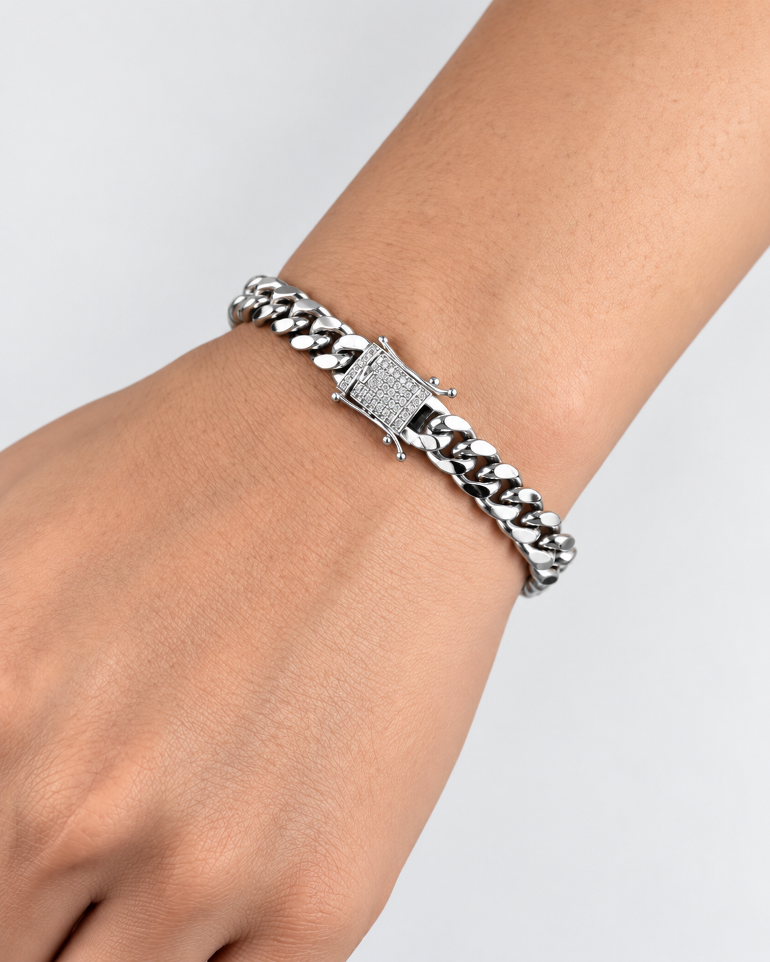 CUBAN ARMBAND LYX - SILVER (8MM)