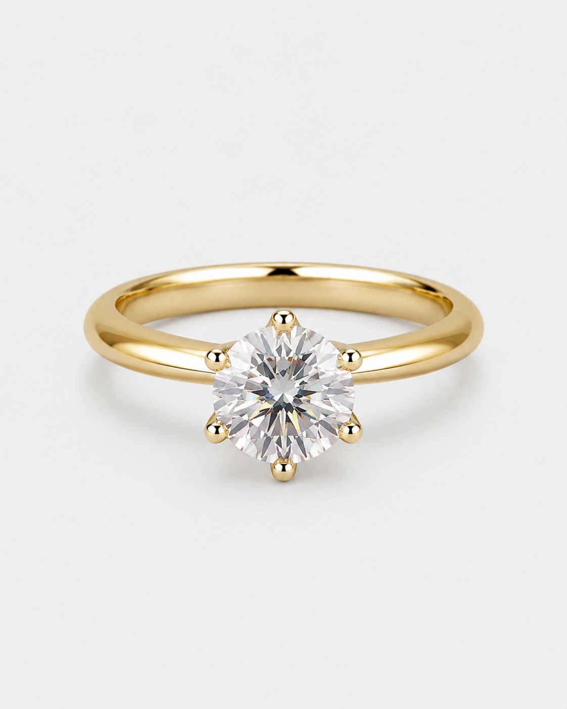 DIAMANT RING MOISSANITE S925 - GULD